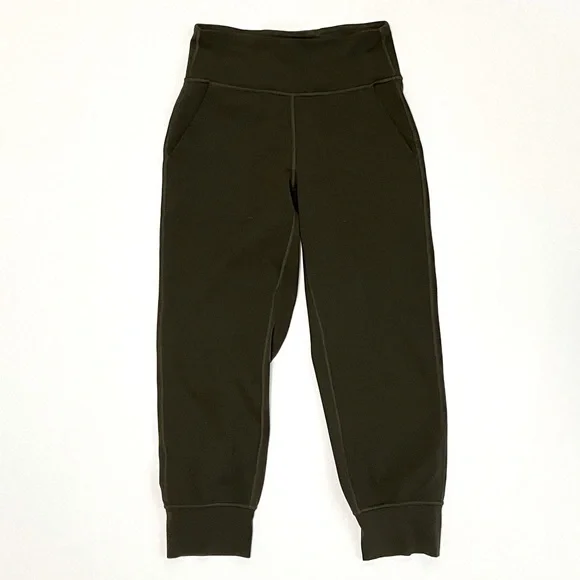 Lululemon Align Jogger Crop 23" 4/XS Dark Olive Green Cropped Pants Leggings OG - Picture 3 of 16